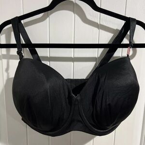 Lane Bryant Cacique Lightly Lined Strapless Multiway Underwire Black Bra sz 38H